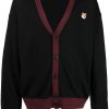 Maison-Kitsune Cardigans Men Maison Kitsuné Logo button-down Cardigan Black