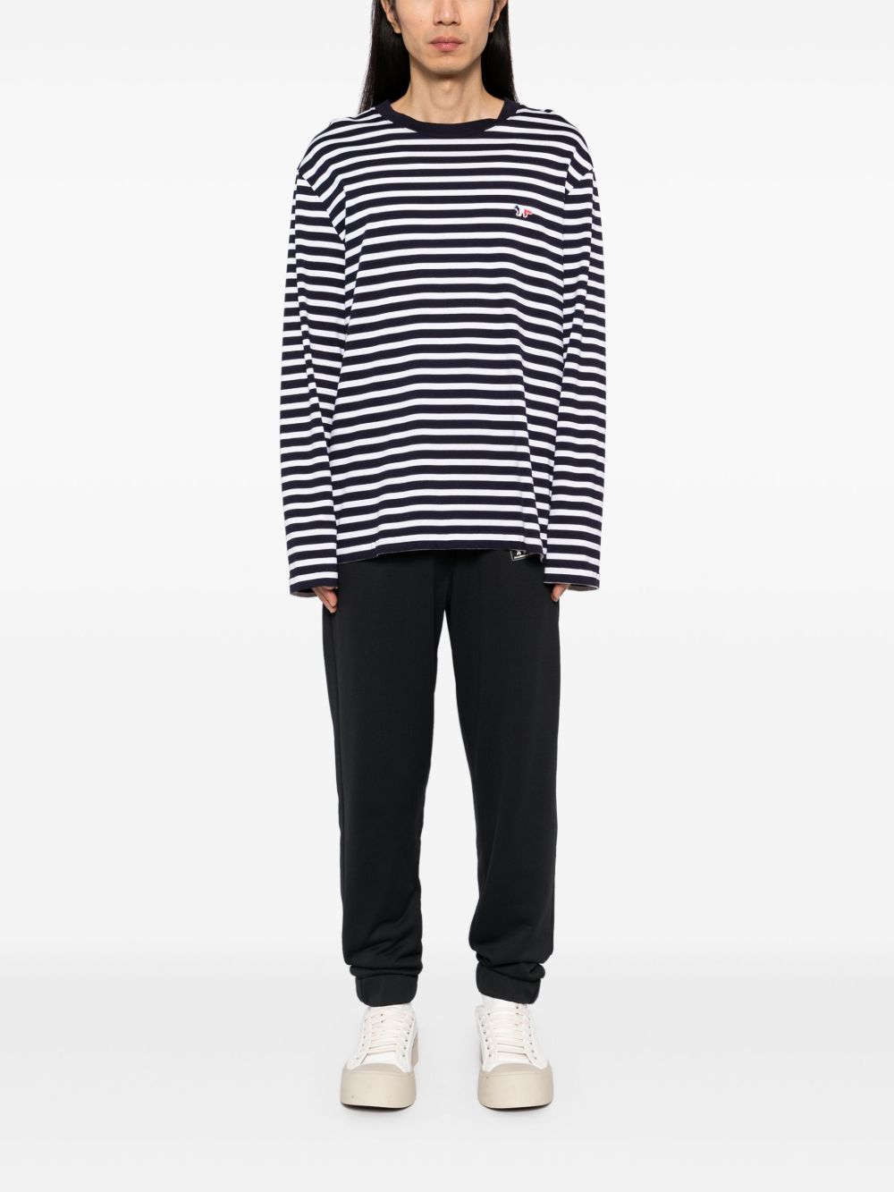 Maison-Kitsune Maison Kitsuné Flash Fox Patch Sweatpants Black Men Sweatpants