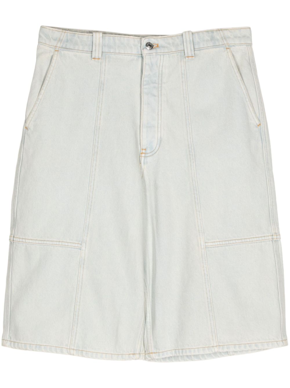 Men Bermuda Shorts Maison-Kitsune Maison Kitsuné knee-length Denim Bermuda Shorts Blue