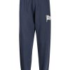 Maison-Kitsune Maison Kitsuné logo-patch Cotton Track Pants Blue Men Sweatpants