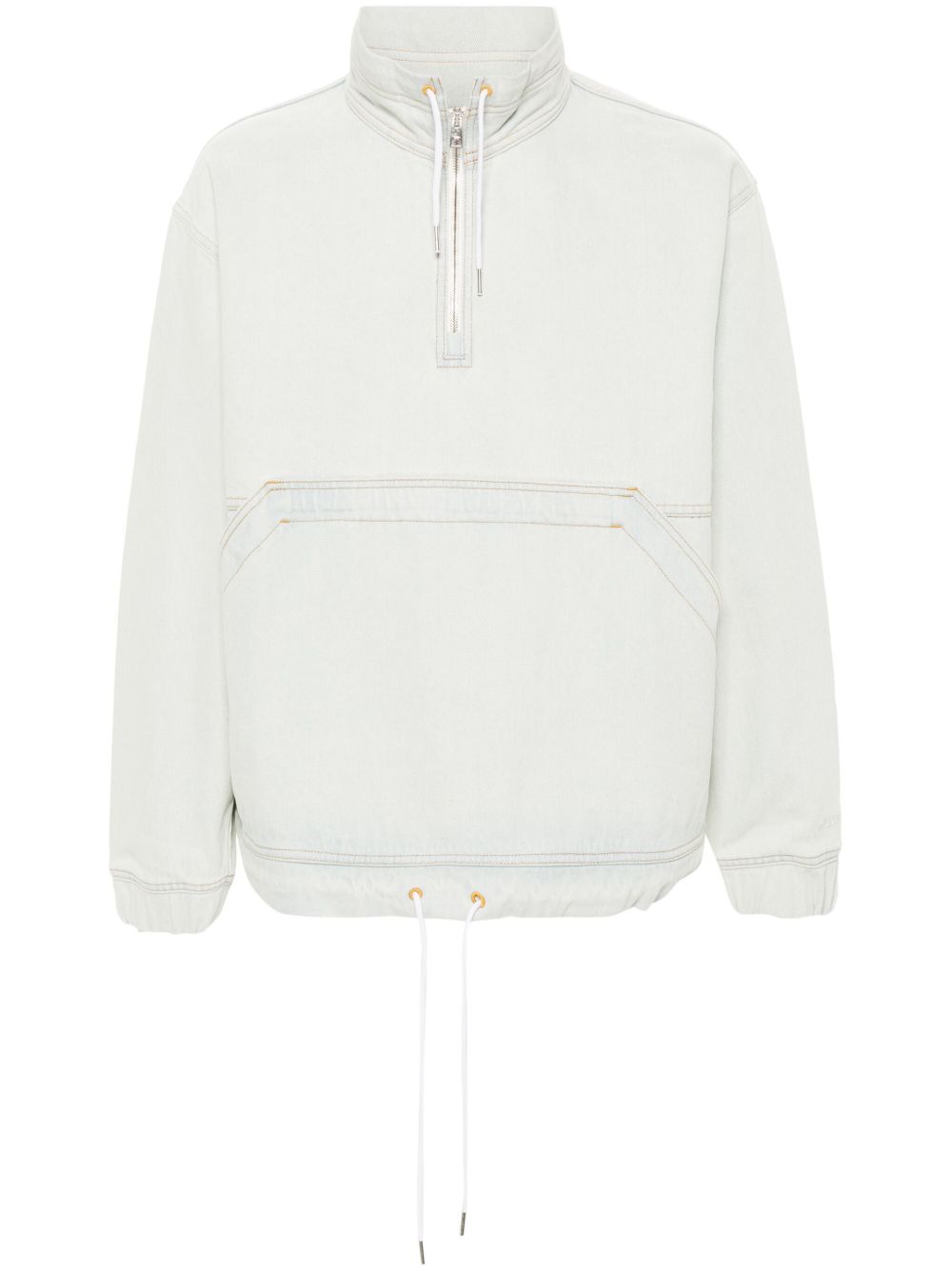 Maison Kitsuné logo-patch Denim Jacket Blue Men Denim Jackets Maison-Kitsune
