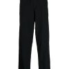 Men Regular-Fit & Straight Leg Pants Maison-Kitsune Maison Kitsuné Fox-patch straight-leg Trousers Black