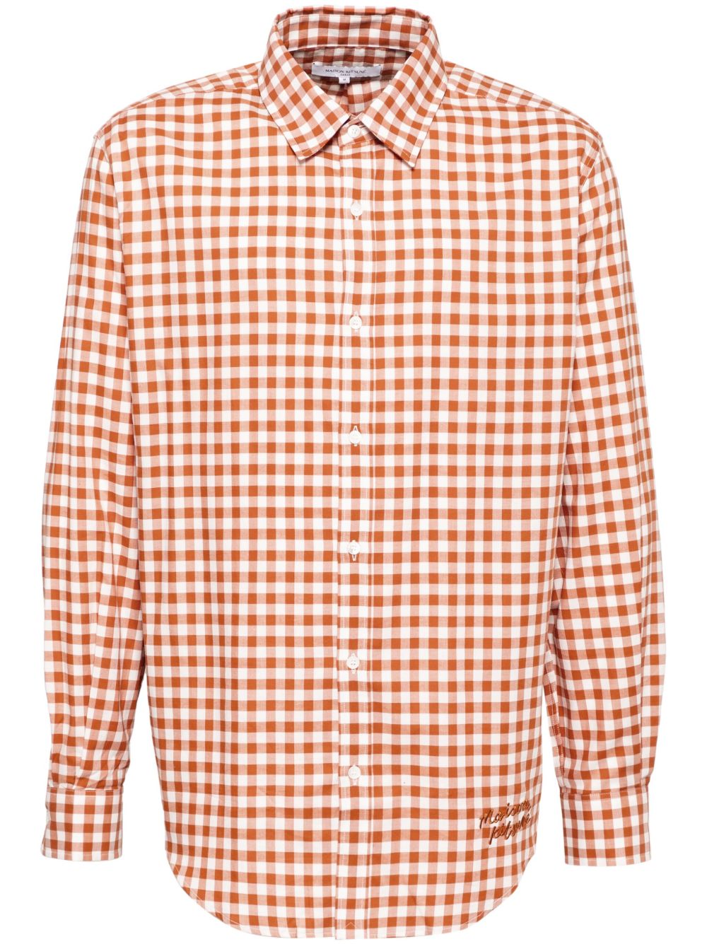 Maison Kitsuné gingham-check Shirt Orange Maison-Kitsune Men Shirts