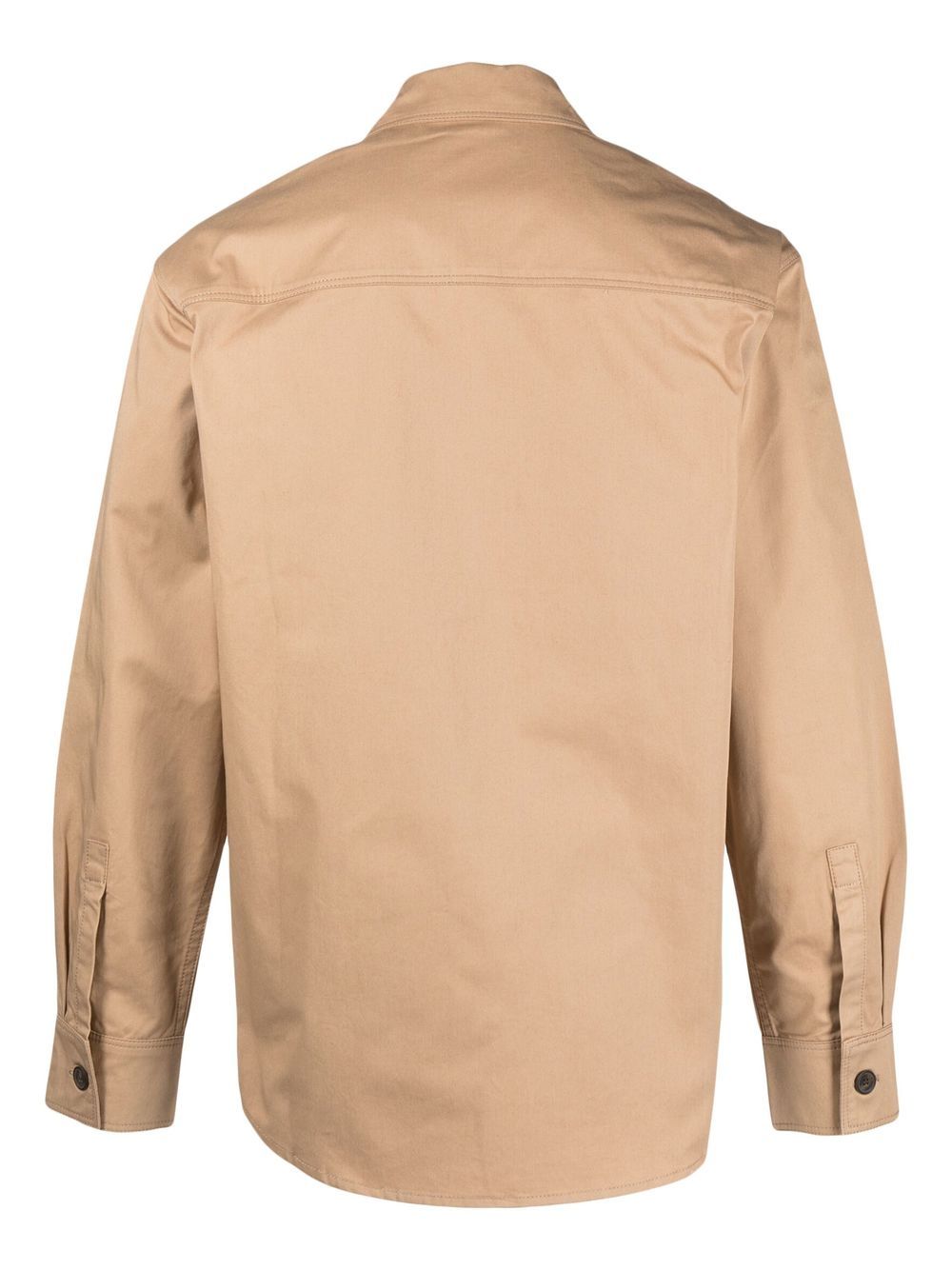 Maison Kitsuné button-up Shirt Jacket Brown Men Shirt Jackets Maison-Kitsune