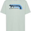 Men T-Shirts Maison-Kitsune Maison Kitsuné logo-appliqué Cotton T-shirt Green