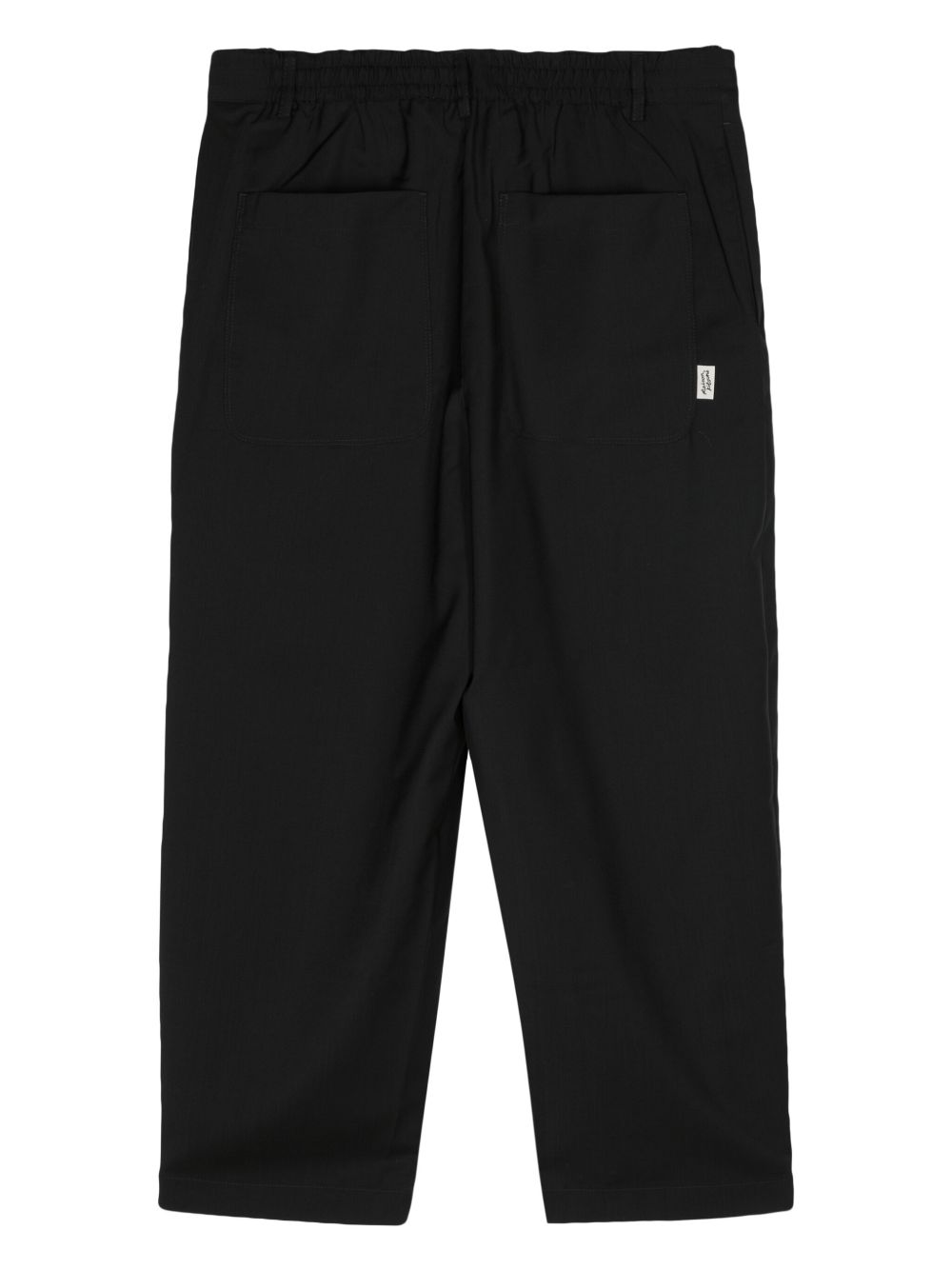 Maison-Kitsune Cropped Pants Men Maison Kitsuné Wool Cropped Trousers Black