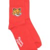 Maison-Kitsune Socks Men Maison Kitsuné Fox Head logo-intarsia Socks Red