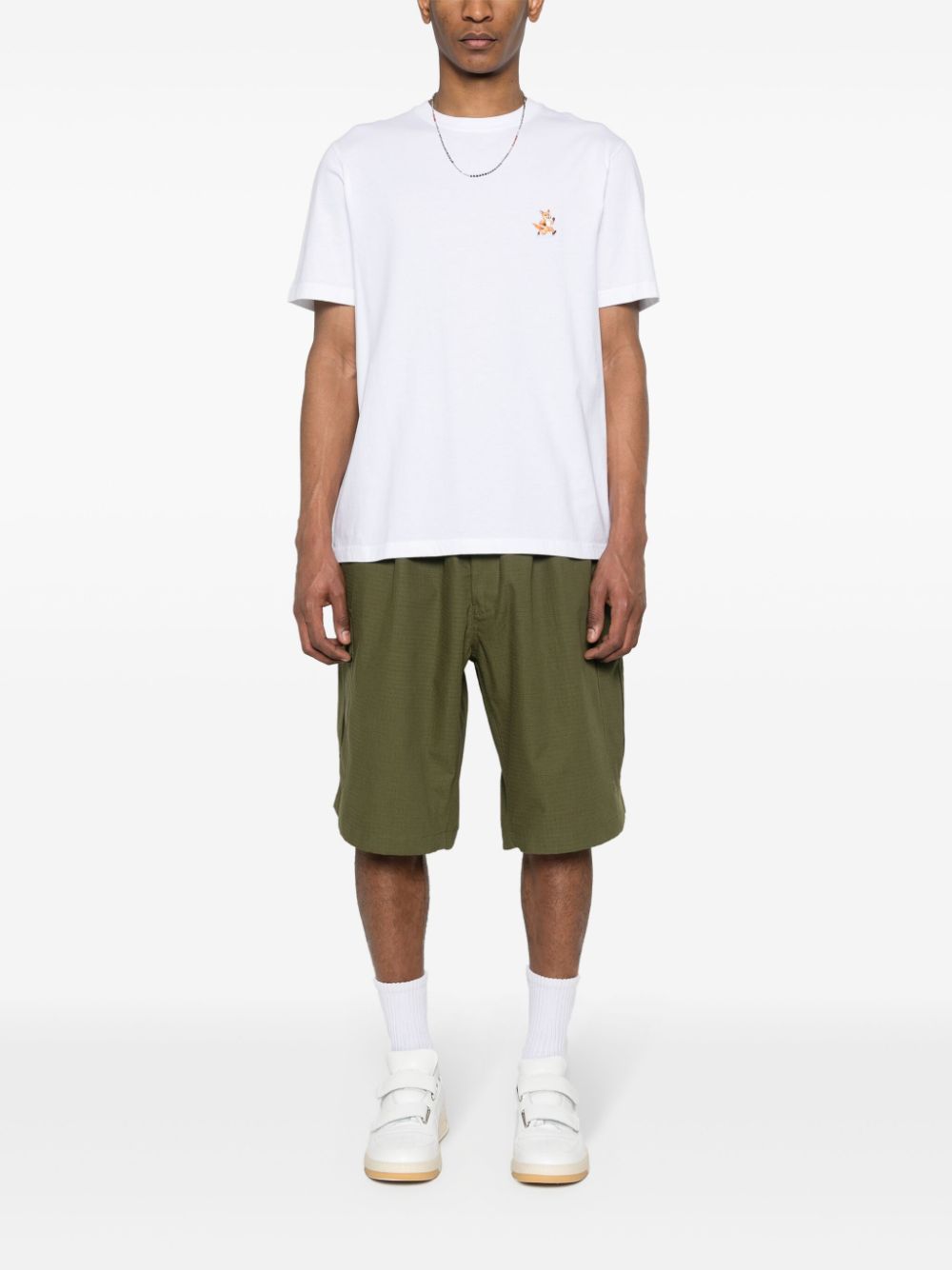 Men T-Shirts Maison-Kitsune Maison Kitsuné Speedy Fox Cotton T-shirt White