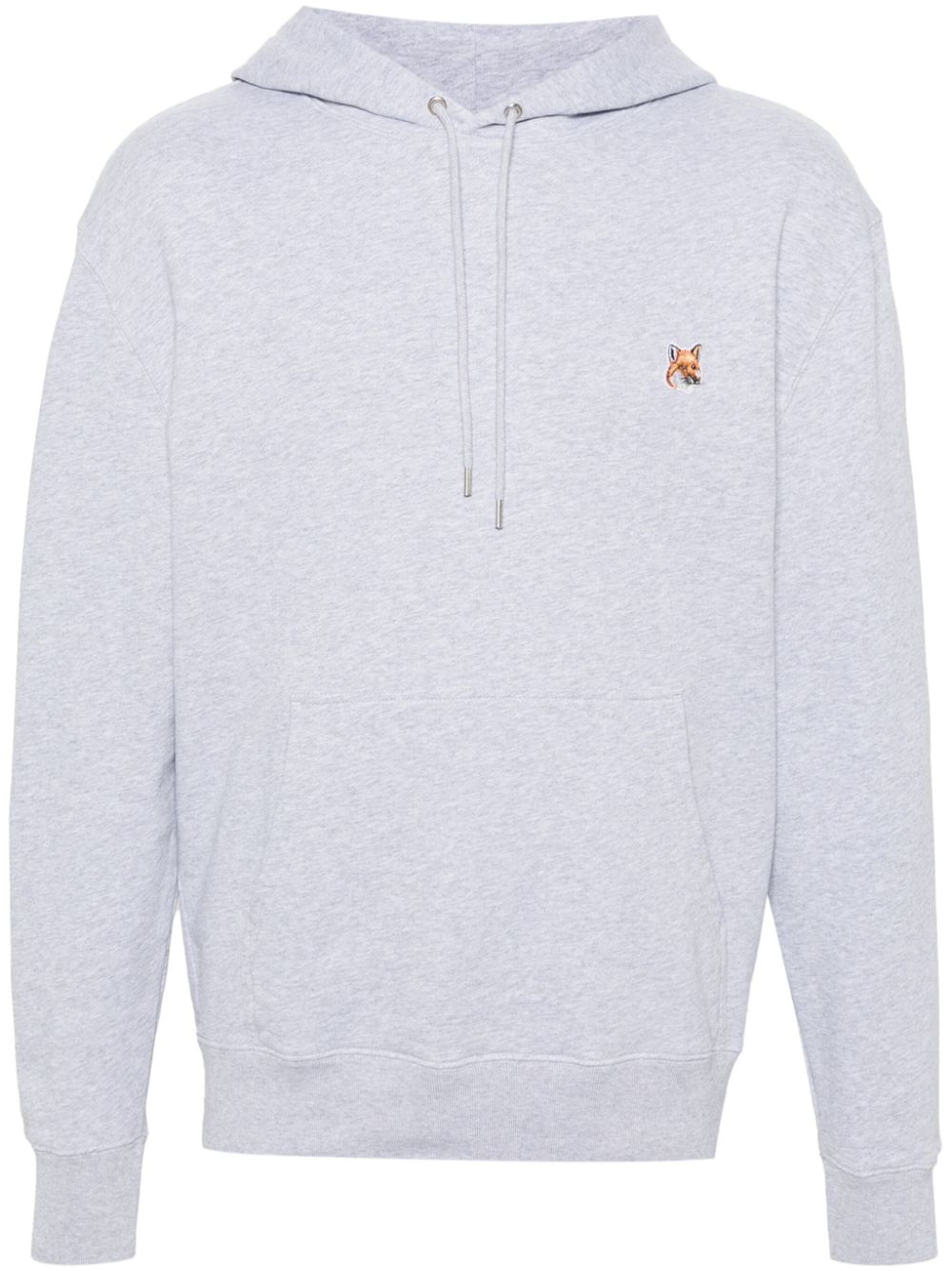 Maison-Kitsune Hoodies Men Maison Kitsuné Fox-motif Cotton Hoodie Grey