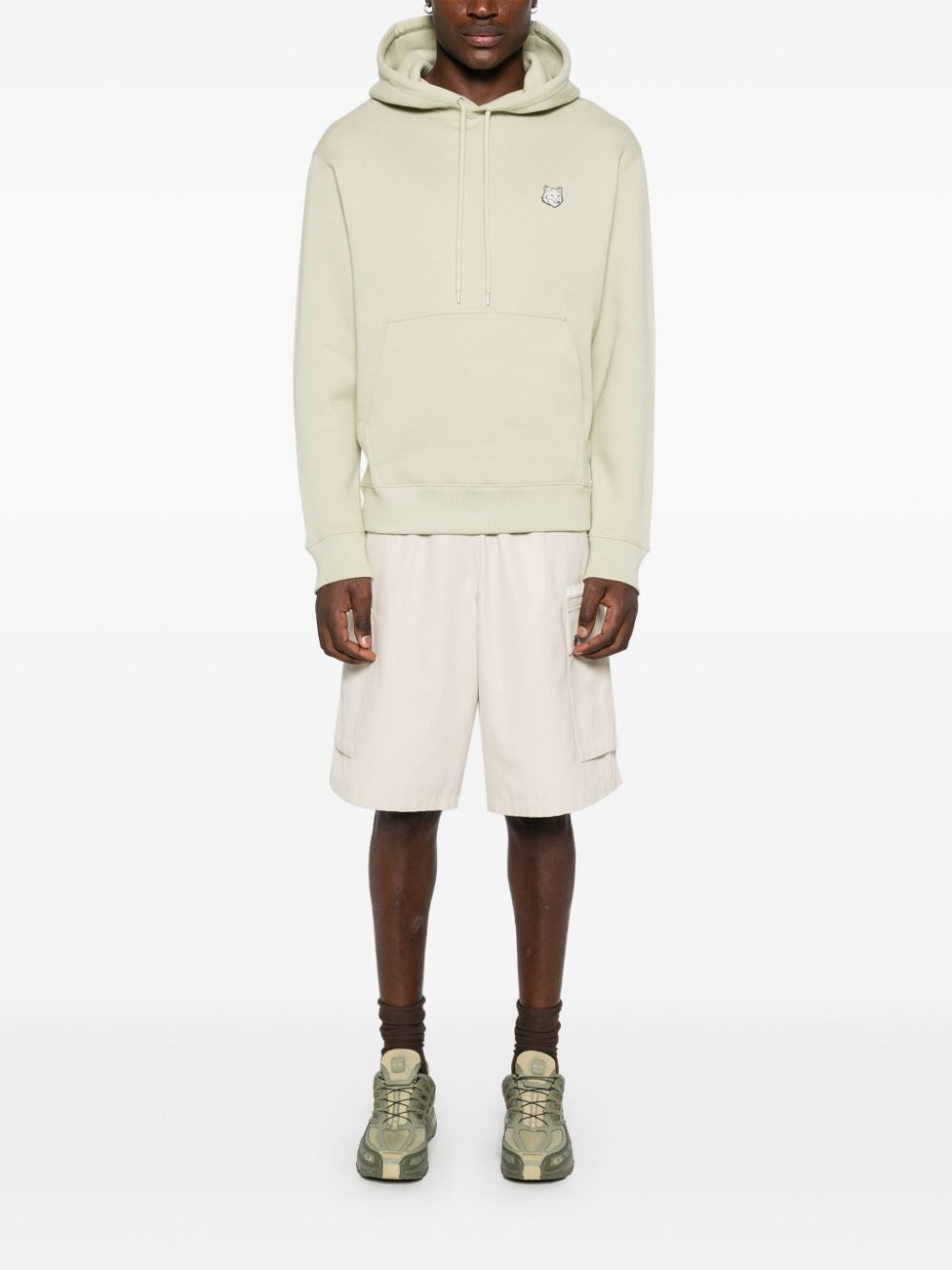 Men Hoodies Maison-Kitsune Maison Kitsuné fox-motif Hoodie Green