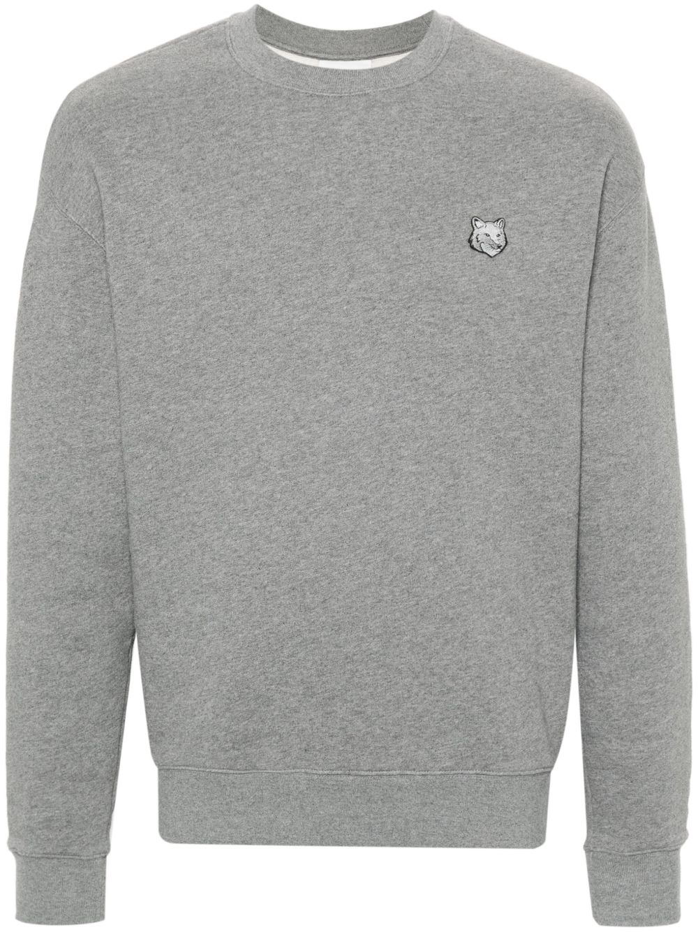 Maison Kitsuné Bold Fox Head Cotton Sweatshirt Grey Men Sweatshirts Maison-Kitsune
