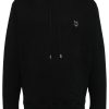 Maison-Kitsune Hoodies Men Maison Kitsuné Signature Fox Motif Hoodie Black