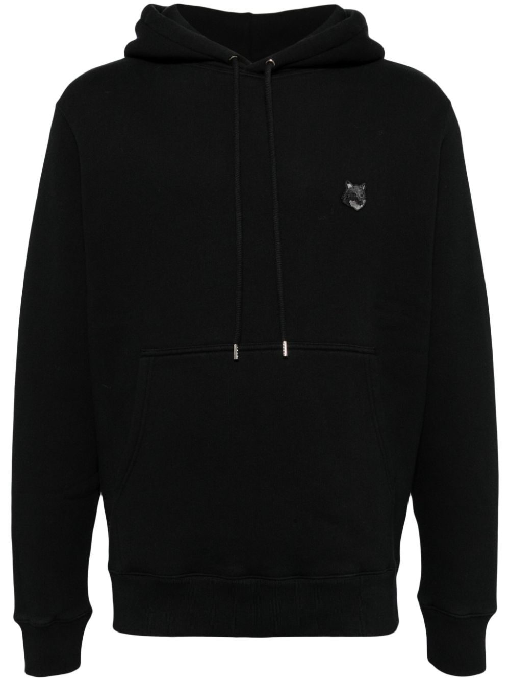 Maison-Kitsune Hoodies Men Maison Kitsuné Signature Fox Motif Hoodie Black