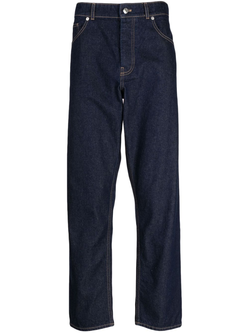 Maison Kitsuné straight-leg Cotton Jeans Blue Maison-Kitsune Men Regular & Straight-Leg Jeans
