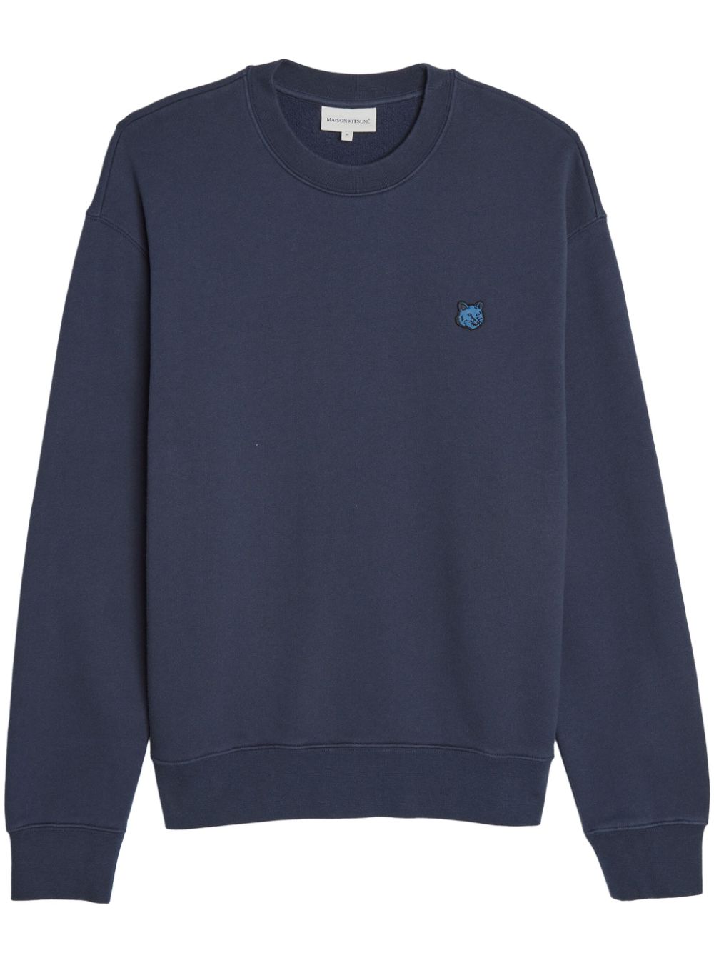 Maison Kitsuné Chillax Fox-motif Cotton Sweatshirt Blue Maison-Kitsune Men Sweatshirts