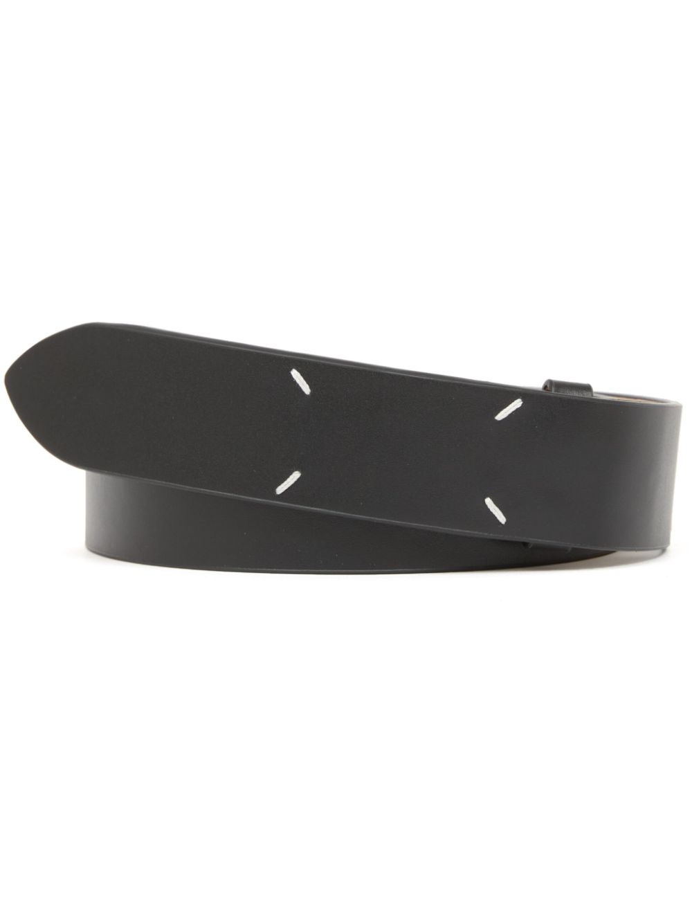 Maison Margiela Leather Belt Black Men Belts Maison-Kitsune